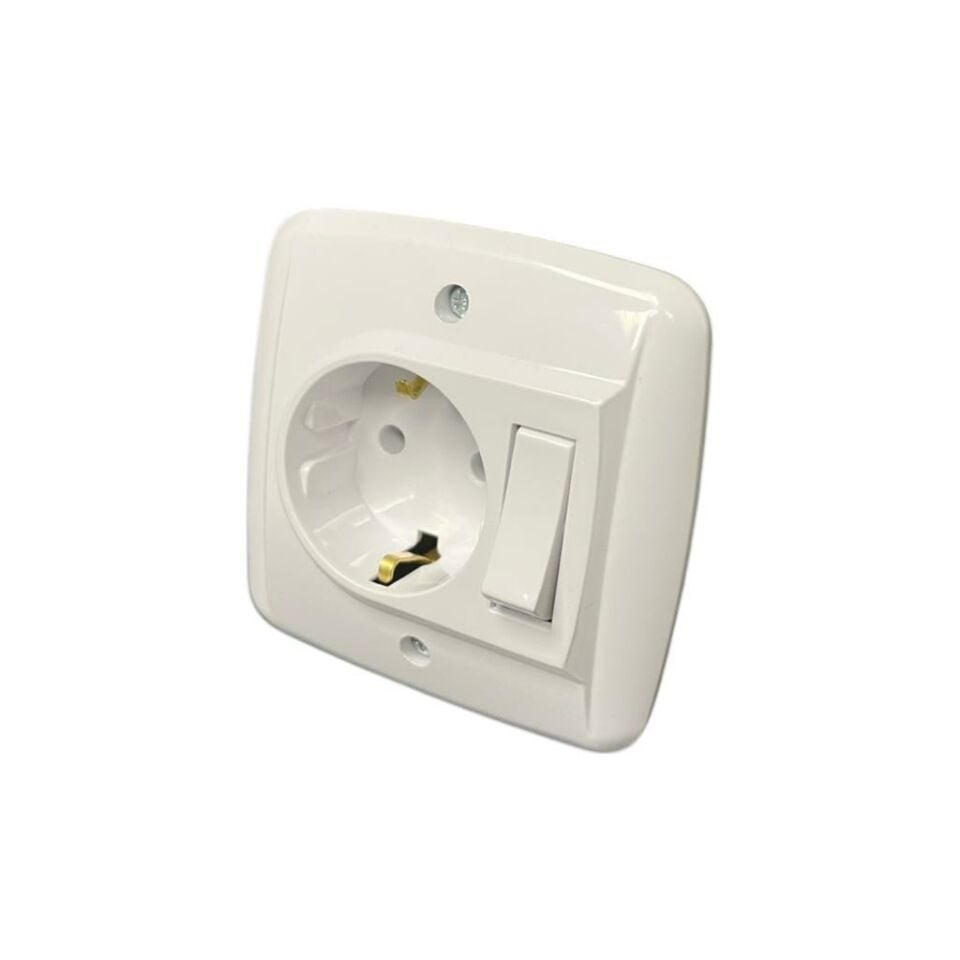 De-pa Banyo Dolabı Mobilya Anahtarlı Topraklı Prizi 81301