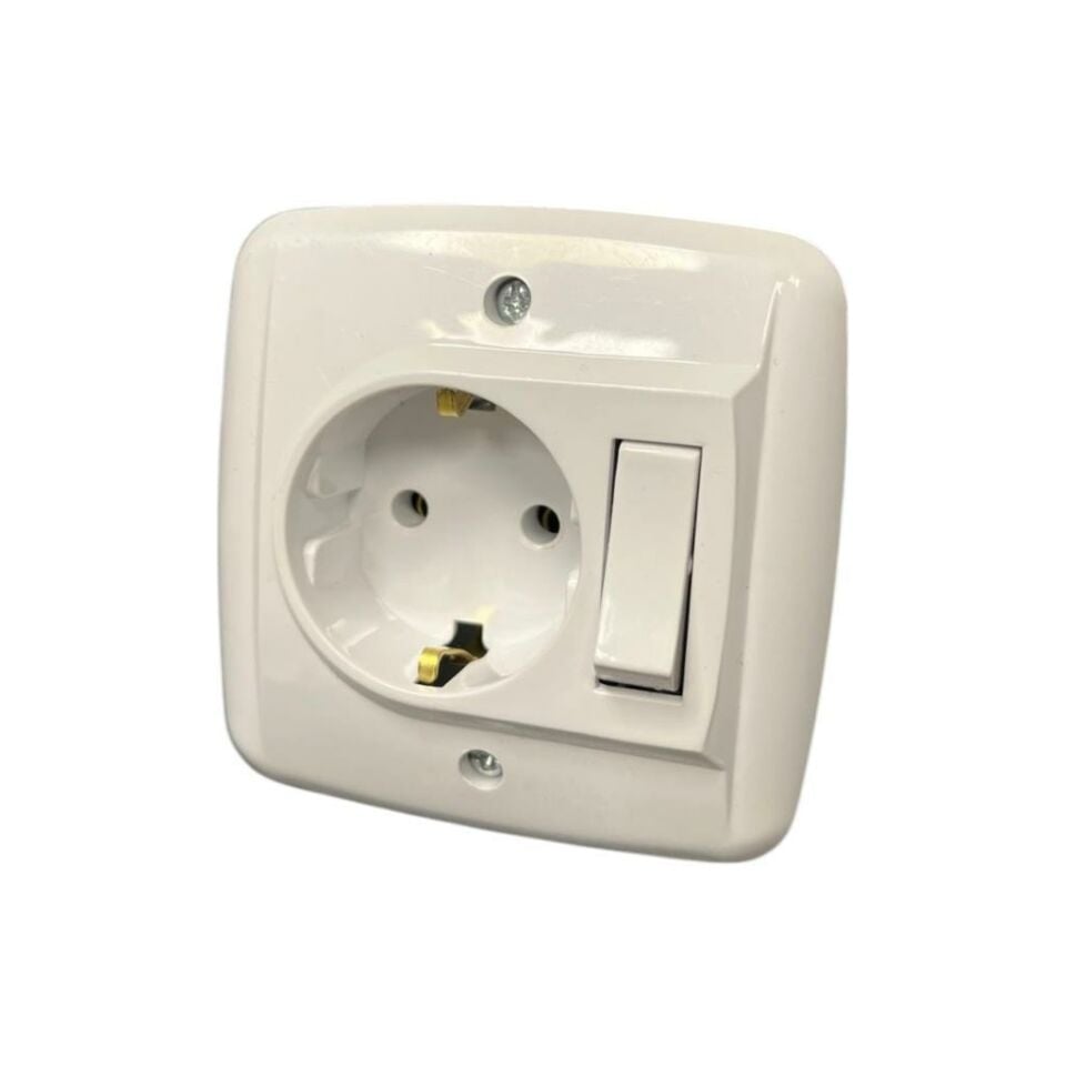 De-pa Banyo Dolabı Mobilya Anahtarlı Topraklı Prizi 81301