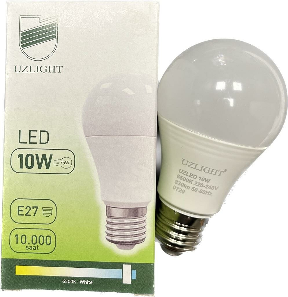 Uzlight 10 Watt Led Ampul E27 Duylu Beyaz Işık