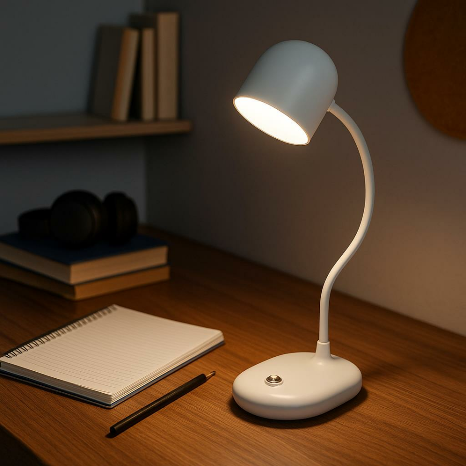 CATA CT-8440 Berlin Beyaz Masa Lambası – 4000K Gün Işığı, USB Şarjlı, Dokunmatik Kontrol ve Esnek Tasarım