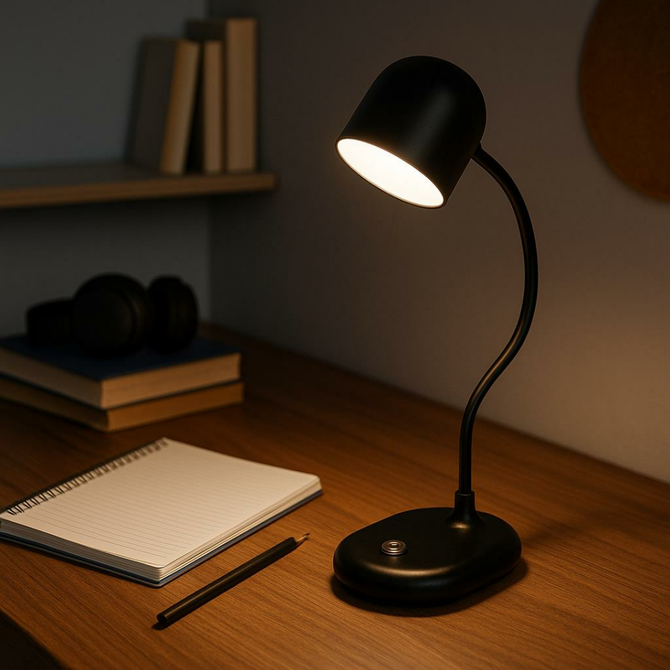 CATA CT-8440 Berlin Siyah Masa Lambası – 4000K Doğal Işık, USB Şarjlı, Dokunmatik ve Esnek Tasarım