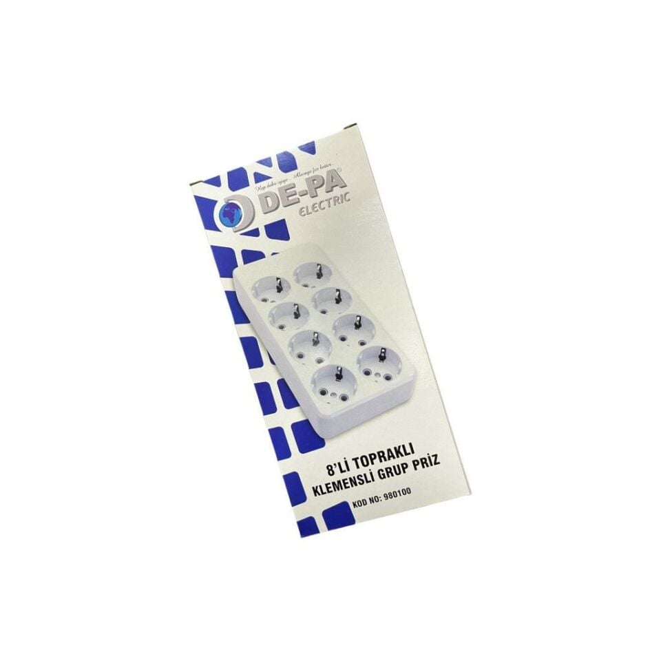 De-Pa 8'li Topraklı Grup Priz Kablosuz 980100