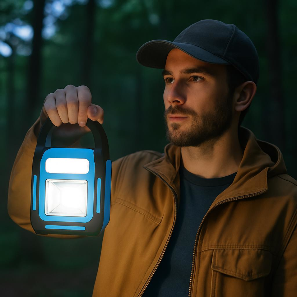 NOAS Bitez 3W 300 Lümen Güneş Enerjili ve USB Şarjlı LED Fener – 3 Modlu Taşınabilir Işıldak