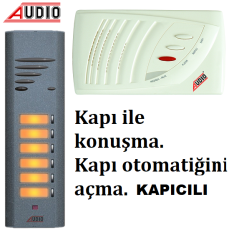 7 Daire Kapıcılı Çift Zilli Komple Paket Audio