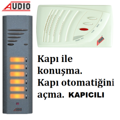 8 Daire Kapıcılı Çift Zilli Komple Paket Audio