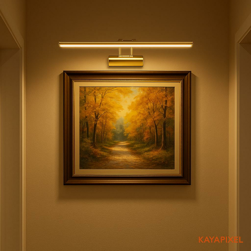 SekaTech 35cm Flüt Aplik – Gold Kasa, 6W 3200K Gün Işığı LED Ayna Üstü Banyo ve Tablo Aydınlatma Lambası