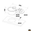 CAN LC1701-S-FP Yuvarlak Evyeli Musluklu Ocak