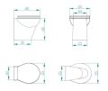 Planus Stilo Model Beyaz Taş Taharet Kitli Tuvaletler