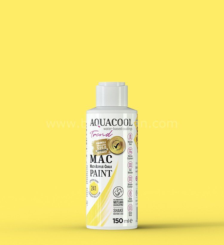 Trend M.A.C Su Bazlı Limon Sarı 241 Lake Boya 150 ml