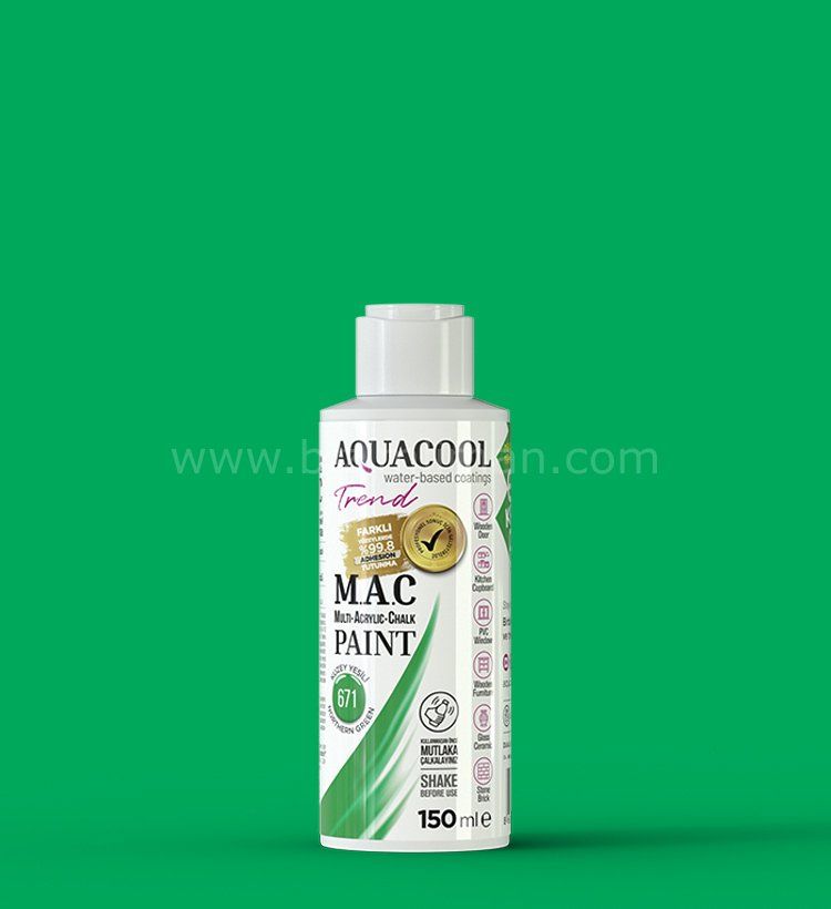 Trend M.A.C Su Bazlı Kuzey Yeşili 671 Lake Boya 150 ml