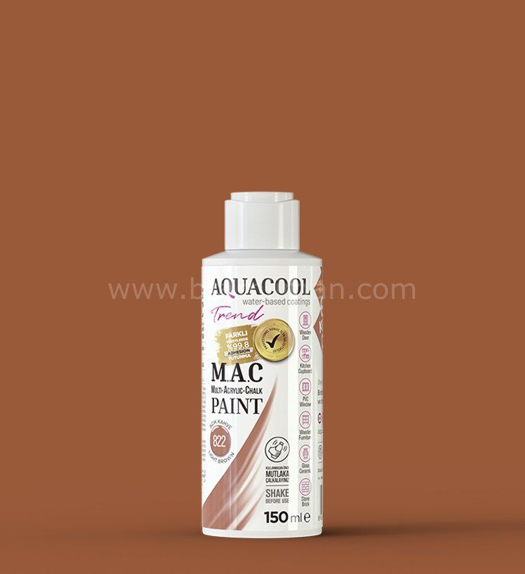 Trend M.A.C Su Bazlı Açık Kahve 822  Lake Boya 150 ml