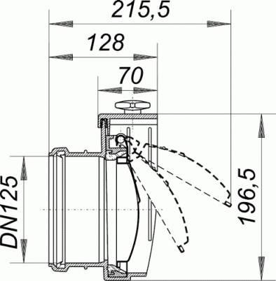 660381 Rogar Klapesi DN125