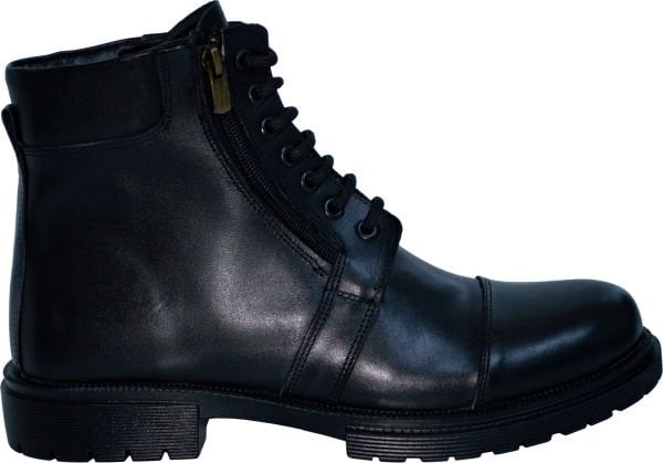 Erkek Kışlık Deri Bot - Siyah
