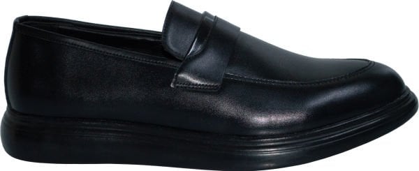 Merdane Bağcıksız Klasik Ayakkabı - Siyah