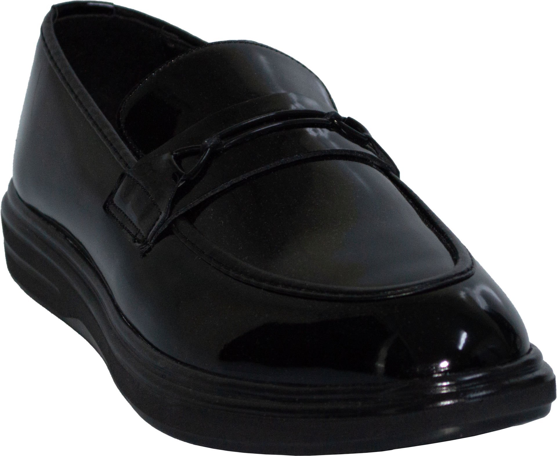 Merdane Bağıcıksız Klasik Ayakkabı - Siyah