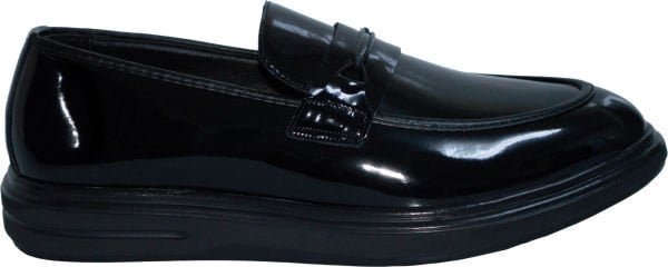 Merdane Bağıcıksız Klasik Ayakkabı - Siyah