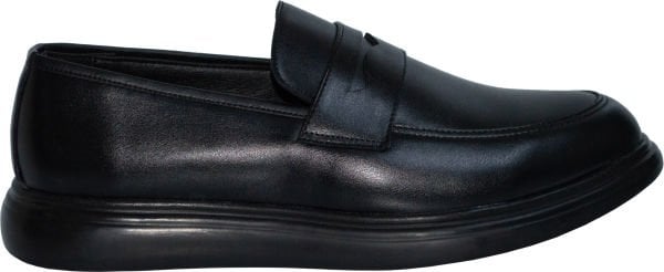 Merdane Bağıcıksız Klasik Ayakkabı - Siyah