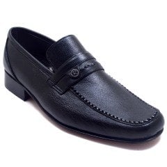 678-DR Jurdan Tokalı Erkek Deri Ayakkabı - Siyah