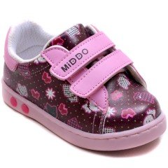 MDD-0 Çift Cırt Bebe Sneaker - Mor