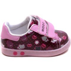 MDD-0 Çift Cırt Bebe Sneaker - Mor