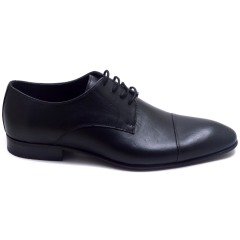 685-DR Bağcıklı Jurdan Erkek Deri Ayakkabı - Siyah