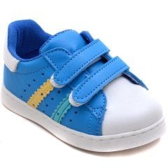 MDD-0 Çift Cırt Bebe Sneaker - Mavi