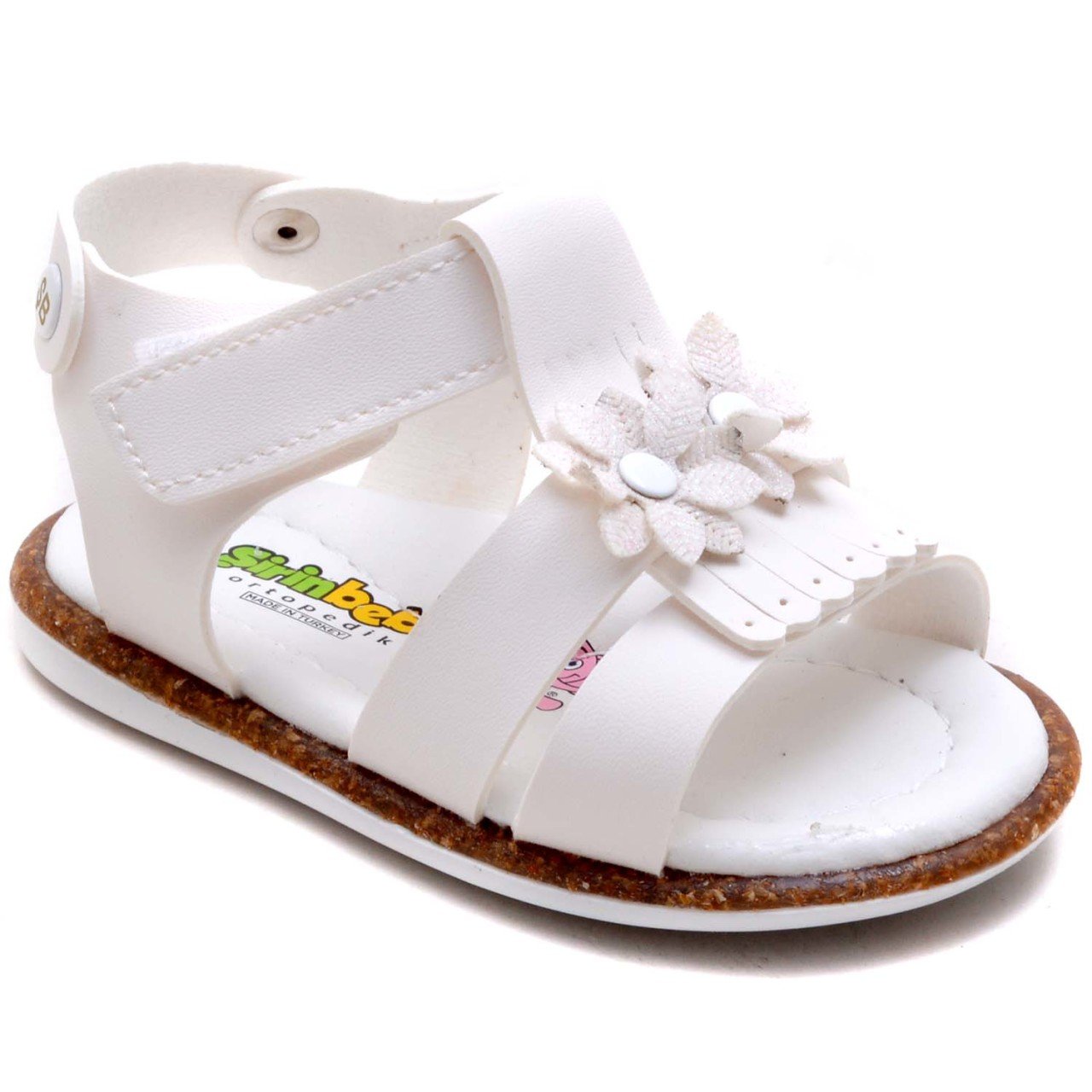 SB-020 İlk Adım Kız Çocuk Sandalet - Beyaz