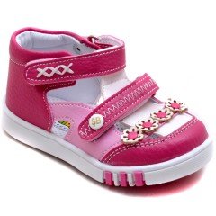 SB-110 Yeni Doğan Kız Çocuk Sandalet - Fuşya