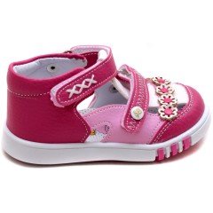 SB-110 Yeni Doğan Kız Çocuk Sandalet - Fuşya