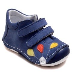 KL-342 Yeni Doğan Yürüyüş Ayakkabısı - Mavi (Deri)