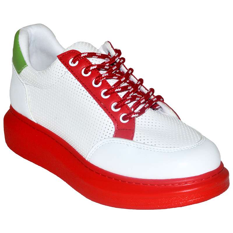 Kadın Spor Model Ayakkabı - Beyaz/Kırmızı