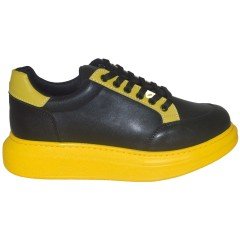Spor Model Kadın Ayakkabı - Siyah/Sarı