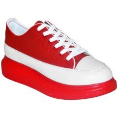 Spor Model Kadın Ayakkabı - Beyaz/Kırmızı