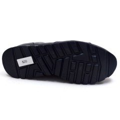 4S-1  ED Erkek Siyah Kareli Günlük Ayakkabı (Deri)