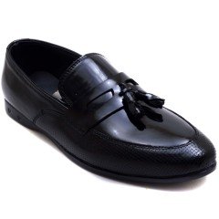 Y&Y 415 Garson Rugan Okul Ayakkabısı - Siyah (Deri)