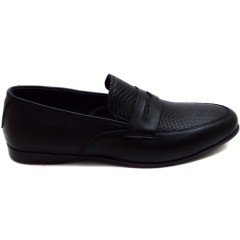 Y&Y 415 Garson Mat Okul Ayakkabısı - Siyah (Deri)
