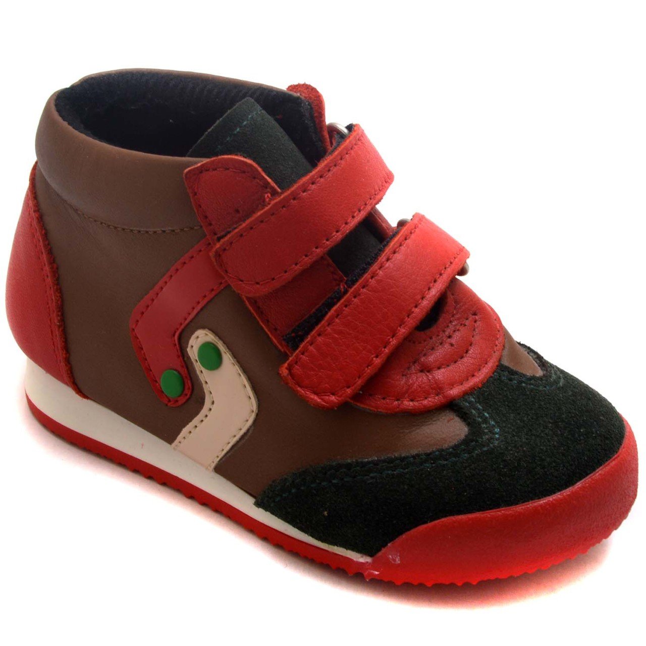 NM-19 Bebe Spor Model Kışlık Ayakkabı - Kahverengi (Deri)