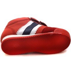 NM-22 Bebe Spor Çizgili Model Kışlık Ayakkabı - Kırmızı (Deri)