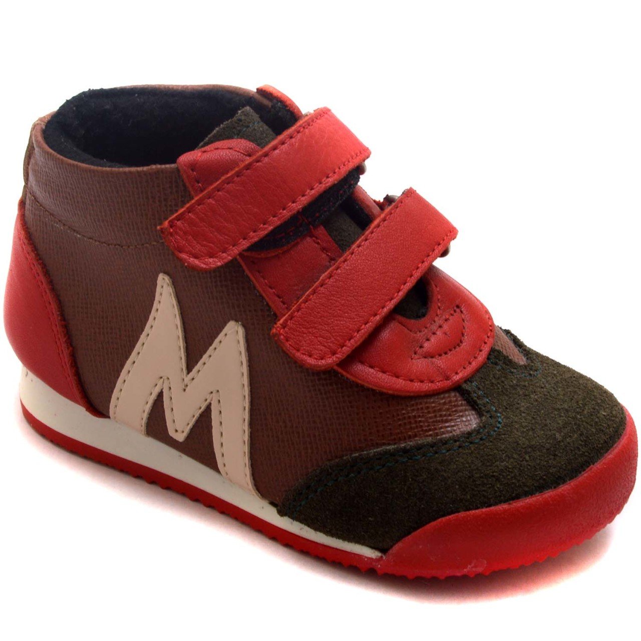 NM-23 Bebe Spor Model Kışlık Ayakkabı - Kahverengi (Deri)