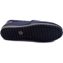 48-D Lastikli Toka Kadın Günlük Ayakkabı - Lacivert (Deri)