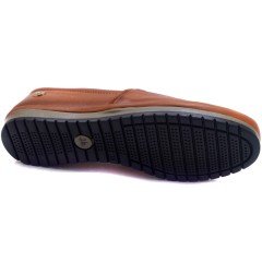 48-D Lastikli Toka Kadın Günlük Ayakkabı - Taba (Deri)