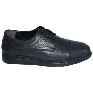 Erkek Bağcıklı Klasik Deri Ayakkabı - Siyah