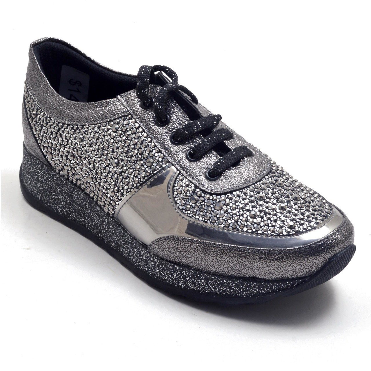 435-GUD Taşlı Spor Model Kadın Ayakkabı - Gri