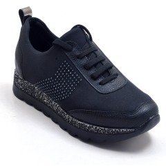 438-GUD Taşlı Spor Model Kadın Ayakkabı - Siyah