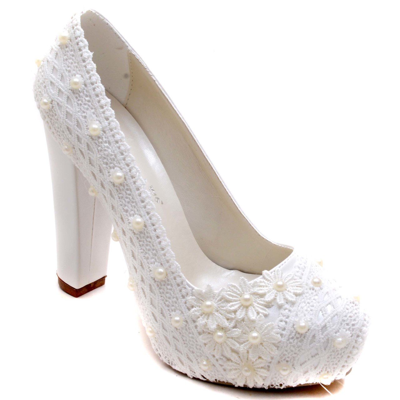 916-G Klasik Gelin Ayakkabısı - Beyaz