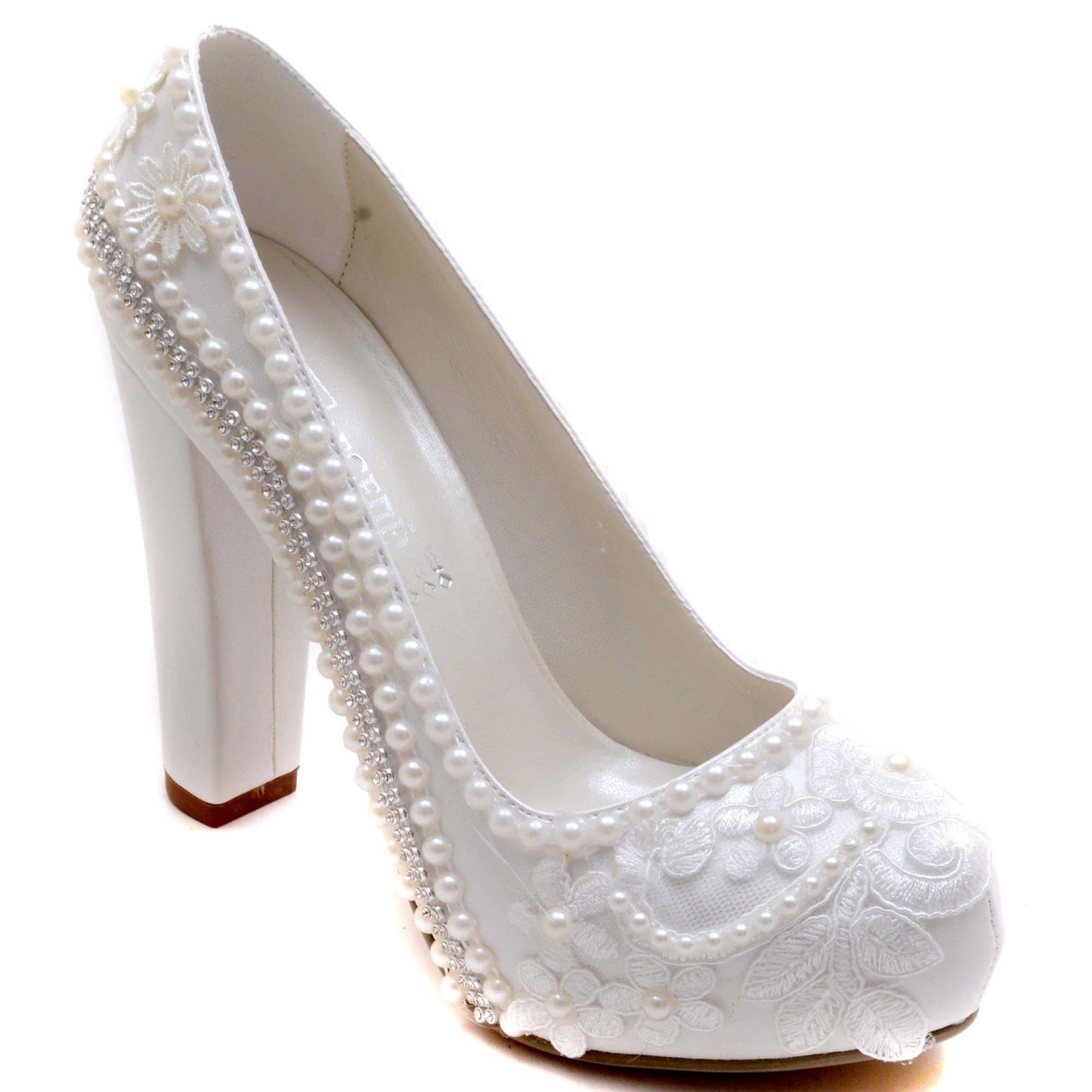 920-G Klasik Gelin Ayakkabısı - Beyaz