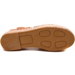 316-H Kadın Hasır Sandalet - Turuncu