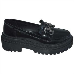 Kadın Günlük Ayakkabı - parlak siyah
