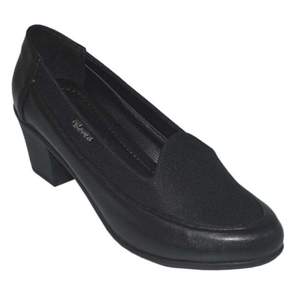 kısa topuklu kadın babet ayakkabı - siyah