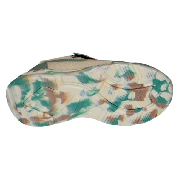 Patik Spor Ayakkabı - petrol yeşili/bej